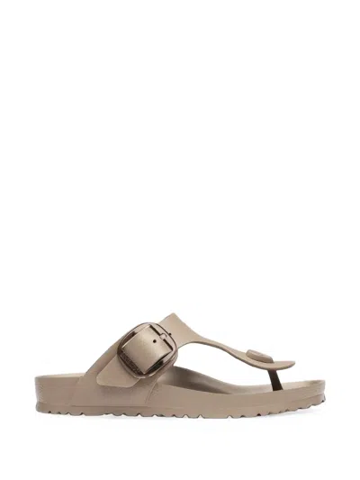 Birkenstock Gizeh Big Buckle Buckle-fastening Slides In Brown