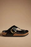 Birkenstock Gizeh Big Buckle High Shine Sandals In Black