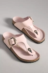 Birkenstock Gizeh Big Buckle High Shine Sandals In Pink