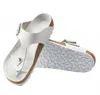 Birkenstock Gizeh Big Buckle In White I In Animal Print