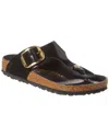 Birkenstock Gizeh Big Buckle Leather Sandal In Black