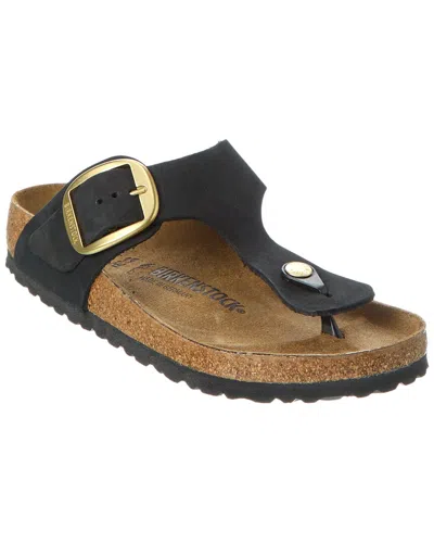 Birkenstock Gizeh Big Flip Flops In Black Leather