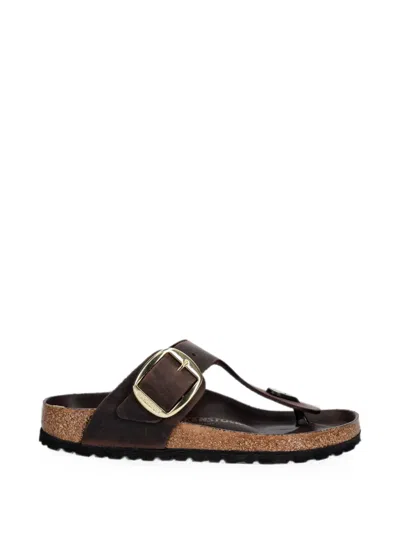 Birkenstock Gizeh Big Buckle Flip Flops With Buckle In Black