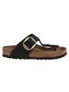 Birkenstock Gizeh Big Buckle High Shine Sandals In Black