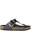 Birkenstock Black Regular Gizeh Big Buckle Sandals In Grey