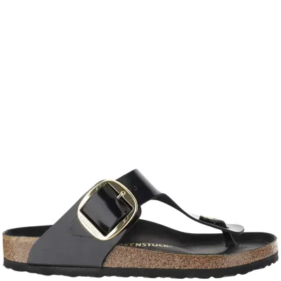 Birkenstock Black Regular Gizeh Big Buckle Sandals