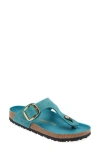 Birkenstock Gizeh Big Buckle Slide Sandal In Biscay Bay