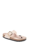 Birkenstock Gizeh Big Buckle Slide Sandal In Light Rose