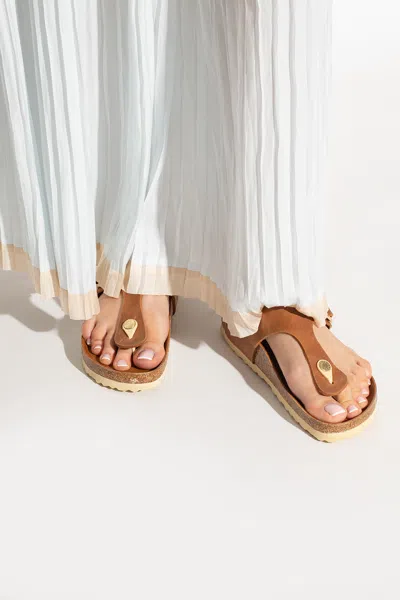 Birkenstock ‘gizeh Big Buckle' Slides In Brown