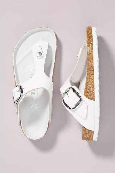 BIRKENSTOCK GIZEH BIG BUCKLE SMOOTH LEATHER SANDALS