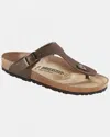 Birkenstock Gizeh Birko-flor Birkibuc Womens Flip Flop In Brown