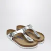 Birkenstock Gizeh Birko-flor Flip-flops Silver In Silver