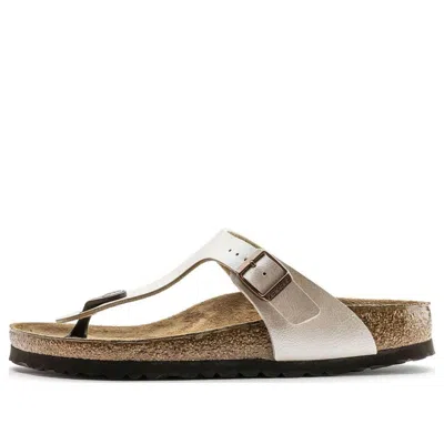 Birkenstock Gizeh Birko-flor Graceful Narrow Fit Sandals 'pearl White'