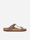 Birkenstock Womens Brown Moca Branded-hardware Faux-leather Thong Sandals In Mocha