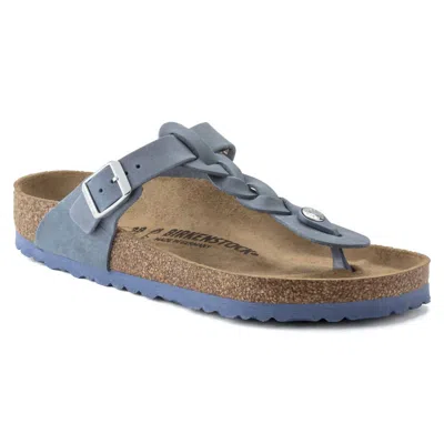 Birkenstock Gizeh Braided In Dusty Blue In Blue