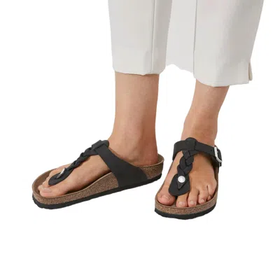 Birkenstock Gizeh Braided Sandals In Black