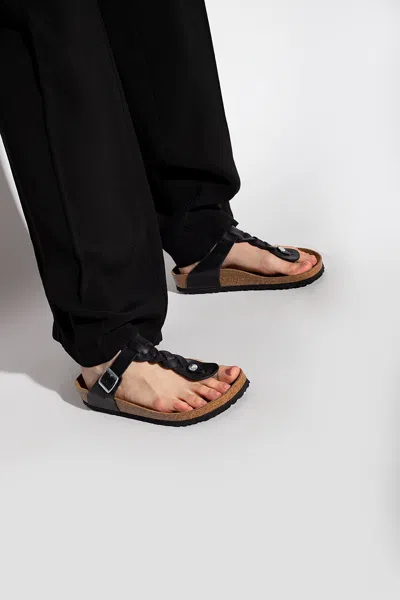 Birkenstock ‘gizeh Braided' Slides In Black