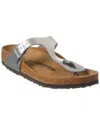 Birkenstock Gizeh Narrow Birko-flor Sandal In Silver