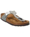 Birkenstock Gizeh Narrow Birko-flor Sandal In Silver