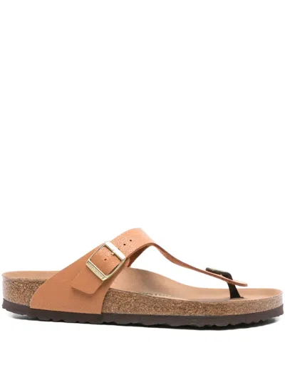 Birkenstock Gizeh Buckle Sandals In Brown