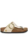 Birkenstock Gizeh Buckled Flip Flops In Neutrals