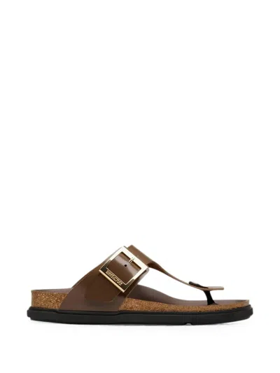 Birkenstock Gizeh Buckle-fastening Sandals In Brown