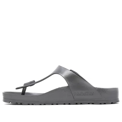 Birkenstock Gizeh Essentials Eva Metallic Sandals 'anthracite' In Gray