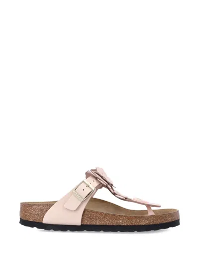 Birkenstock Gizeh Flower Leather Infradito Sandals In Multi