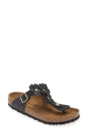 Birkenstock Women's Gizeh Flowers Thong Sandals In Black