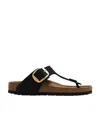 Birkenstock Gizeh Big Buckle High Shine Sandals In Black