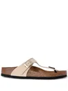 Birkenstock Gizeh Leather Flip Flops In Multi