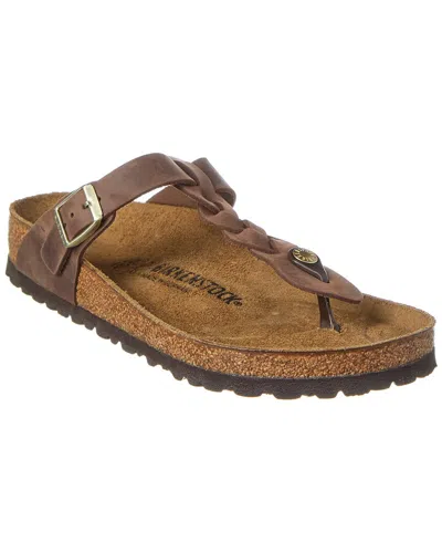 Birkenstock Gizeh Leather Sandal In Brown