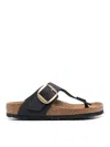 Birkenstock Gizeh Big Buckle High Shine Sandals In Black