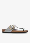 Birkenstock Gizeh Big Buckle Flip Flops In Gray