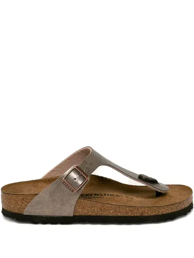 Birkenstock Gizeh Metallic Thong Sandals In Neutrals