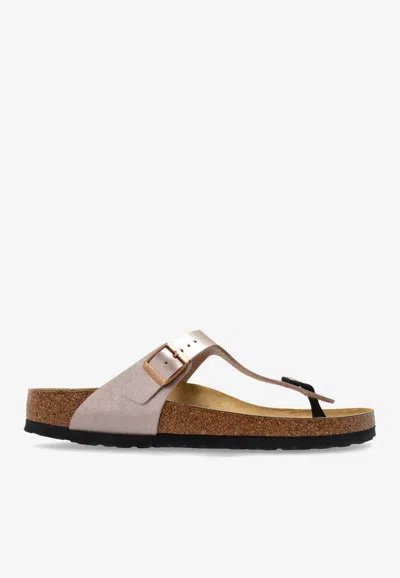 Birkenstock Gizeh Thong Flat Sandals In Beige