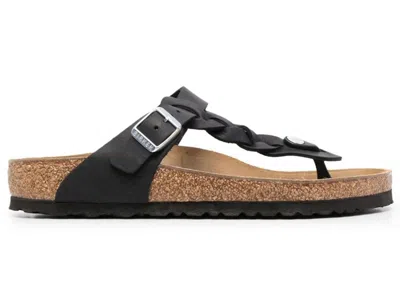 Pre-owned Birkenstock Gizeh Oiled Sneakers In Black