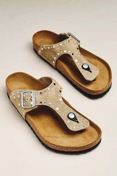 Birkenstock Gizeh Rivet Thong Sandals In Brown