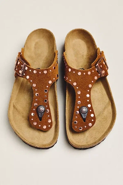 Birkenstock Gizeh Rivet Thong Sandals In Brown