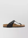 Birkenstock Womens Black Branded-hardware Faux-leather Thong Sandals In Gray