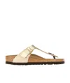 Birkenstock Infradito Gizeh In Nabuk Ecru In Nude