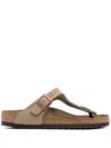 Birkenstock Gizeh Tabacco Brown, Oiled Leather Shoes In Tabacco Brown