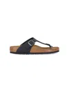 Birkenstock Gizeh Leather Thong Sandals In Black  
