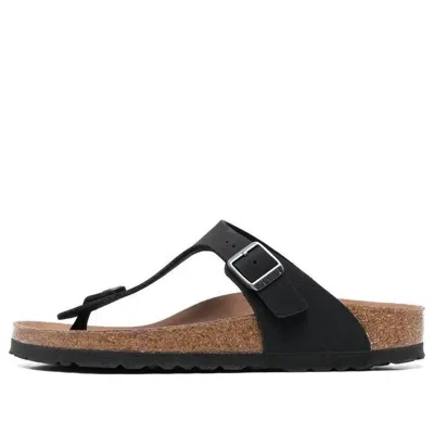Birkenstock Gizeh Vegan Birko-flor Birkibuc Narrow Fit Sandals 'black'