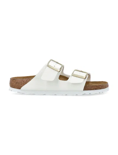 Birkenstock Glossy Double-strap Sandals For Women In White