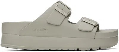 BIRKENSTOCK GRAY ARIZONA FLEX PLATFORM SANDALS