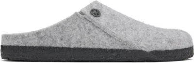 Birkenstock Gray Narrow Zermatt Slippers In Grey