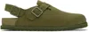 Birkenstock Tokio Suede Slingback Sandals In Moss