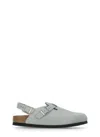 Birkenstock Mint Green Nubuck Leather Tokio Mules In Green