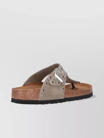 Birkenstock Heel Sandals With Buckle And Studs